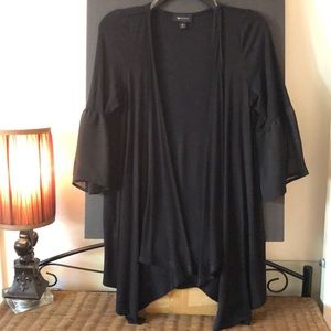 Woman’s 3/4 length black Cardigan, like new